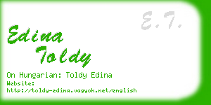 edina toldy business card